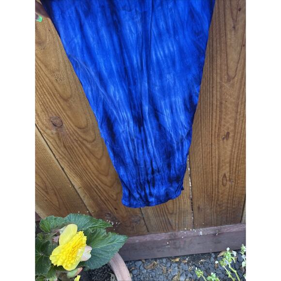 CaliKind Tie-Dye Blue & Black Pants Pull On Boho Festival XXXL gender neutral - Picture 4 of 10